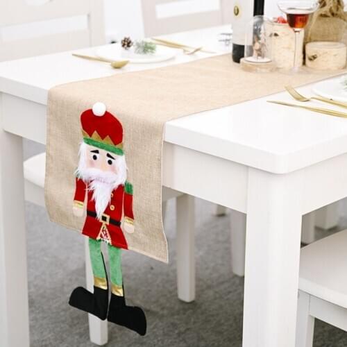 2020 New Linen Table Runner Christmas Wedding Champagne Table Runners Dining Room Restaurant Table Gadget Home Decorations Props