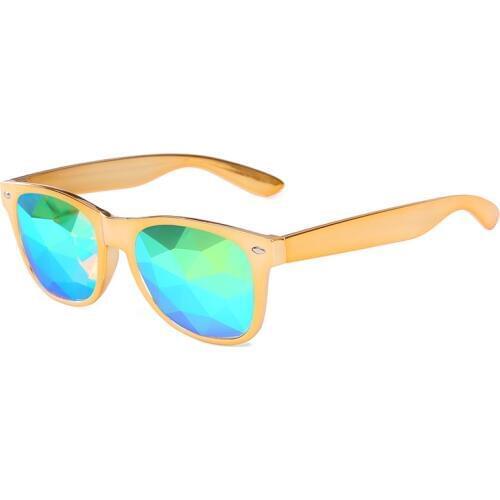 Kaleidoscope Glasses Rave Men Round Festival Sunglasses Women Party Psychedelic Prism Diffracted Lens EDM Sunglasses Female