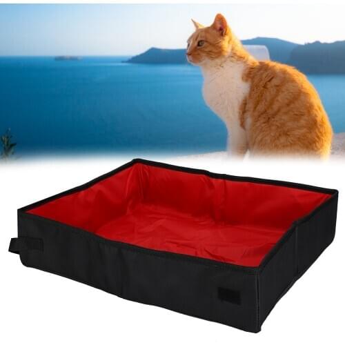 Portable Semi-closed Folding Cat Litter Box Home Outdoor Travel Camping Toilet Soft Dog Cat Pet Accessories