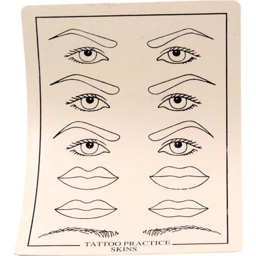 Microblading Practice Skin Permanent Makeup Lip 5Pcs Cosmetic Training Skin for Tattoo Pen Ink Kit Set Tattoo Supply Accessories