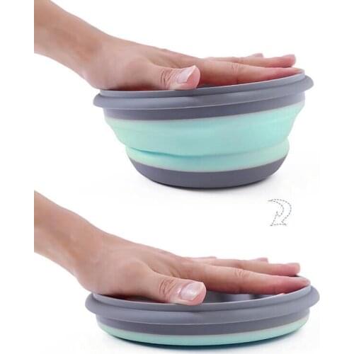 Silicone Collapsible Portable Bowl Food Grade Travel Outdoor Activities Can Be Carried With Folding Bowl Home Outdoor Bowl