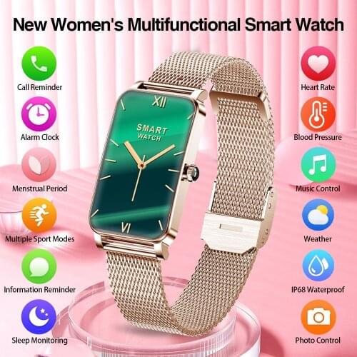 Smart Watch Women Heart rate Blood oxygen Ladies Menstrual period Smartwatch Fitness Tracker For Samsung iPhone ios Android