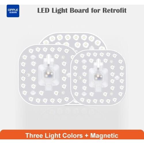 OPPLE LED Ceiling Lamps Module 12W 18W 24W 36W 220V LED Three Colors Light Replace Ceiling Light Board Magnetic Installation