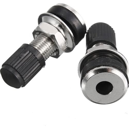 2pcs Universal 36mm x14mm Metal Tyre Valve Bolt In Stem Tire Bolt In Stem For Cars Motorcycles Bicycles