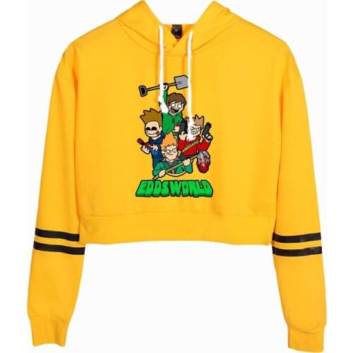 WAWNI Eddsworld High Waist Sweatshirt Fashion Hoodie Cosplay Tops Casual Hoody Anime High Waist Sweatshirts New Sexy Hoodies