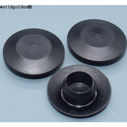 Worldgolden 100pcs auto fasteners Polyethylene Black Flush Sheet Plugs