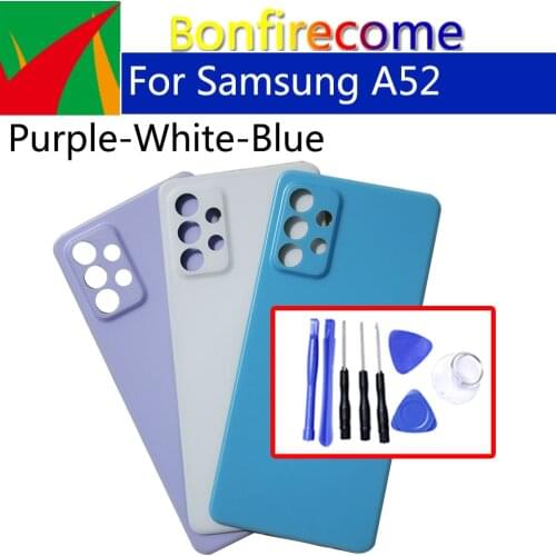 Battery Back Cover Case Rear Door Chassis For Samsung Galaxy A52 A525 A525F Housing Replacement
