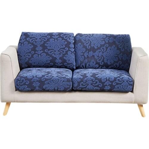 Jacquard Sofa Seat Cover Thick Sofa Cushion Sheath Elastic Corner Couch Seat Cushion Cover Solid Color Funiture Protector Cover
