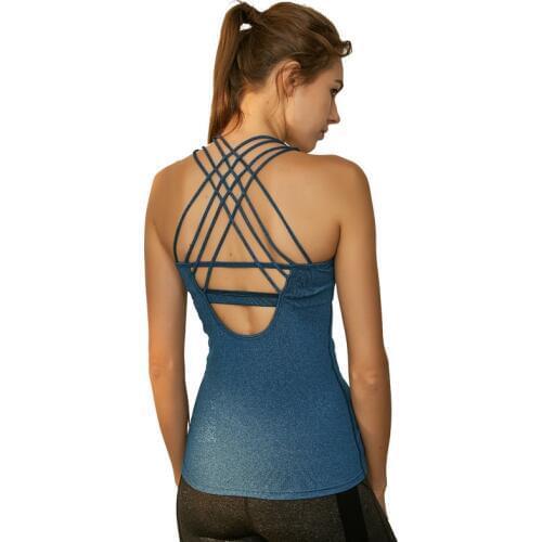 Yoga Bra Vest Women Sports long T-shirt Brathable Female Gym Fitness Beautiful Back Shockproof Underwear Seamless Running Bra