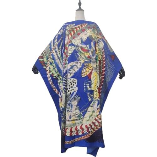 Winni 2021 Plus Size Printed Abaya Dresses For Women Traditional Saudi Arabic Robe Africaine Femme Silk Kaftan Dresses For Women