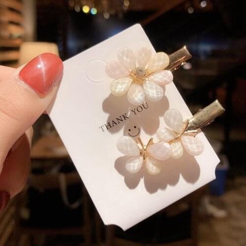 2Pcs/Set Flower Butterfly Hair Clips Barrettes Fashion Girls Hairpins Mini Hair Pin Korean Chic Retro Women Hair Accessories