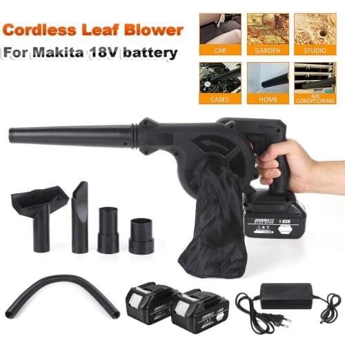 880W 2 In 1 Cordless Electric Air Blower Vacuum Cleannig Blower Blowing & Suction Leaf Dust Collector For Makita 18V Battery