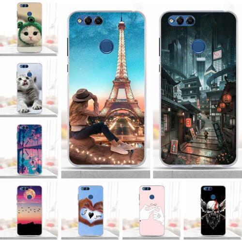 For Huawei Honor 7X Case Cover 5.93" Soft TPU Silicon Bumper on Honor 7X Case for Huawei Honor 7X BND-L21 Phone Case Back Cover