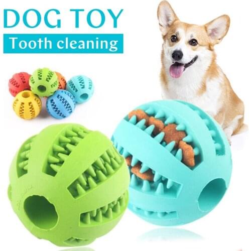 Teeth Cleaning Pet Toy Nontoxic Rubber Elastic Leakage Food Ball Dog Cat Toys For Samll Dogs Durable IQ Treat Toy Pet Products
