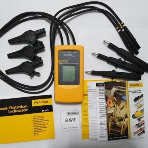 FLUKE 9040 F9040 Digital Phase Rotation Indicator Tester Meter 40-700V, 15-600HZ