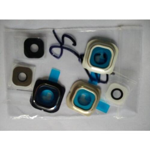 10pcs/lot New Original Rear Back Camera Glass Lens Cover Frame Holder for Samsung Galaxy S6 Edge G925 G925F+ Adhesive Sticker