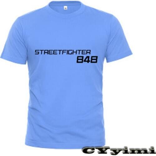 For Ducati STREETFIGHTER 848 T Shirt Men New LOGO T-shirt 100% Cotton Summer Short Sleeve Round Neck Tees Male