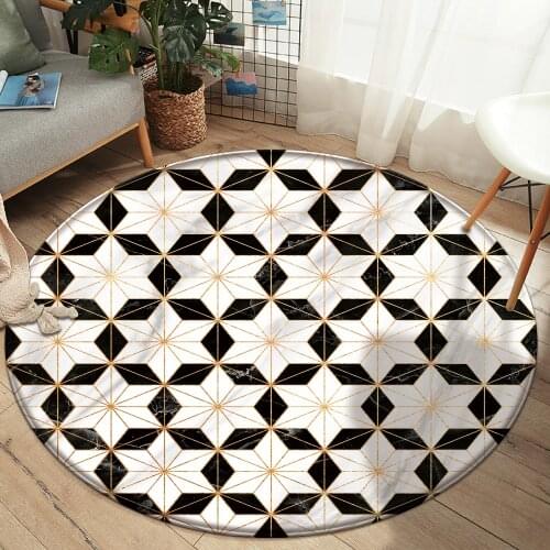 Home Decor Customized Area Rugs For Living Room Soft Bedroom Floor Mat European Style Carpet Star 6-pointed Pattern Geometric