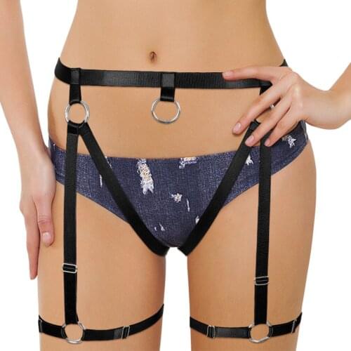 Fetish Leg Stockings Garter Sword Belts Women Adult Sex Products Sexy Body Bondage Goth Adjustable Waist Cross Straps Harness