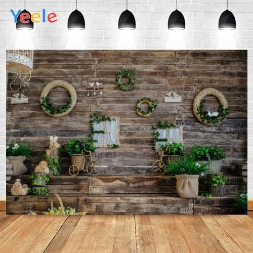 YeelWooden House Green Plants And Cute Toy Animals Background Photophone Photography Photo Studio for Decoration Customized Size