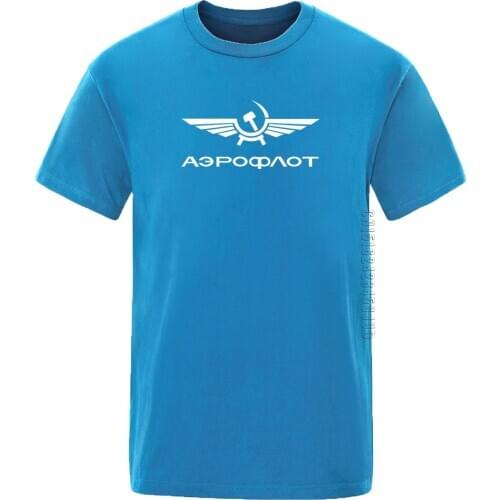 2020 Simple Graphic Man t-shirts Summer Basic t shirt top Aeroflot CCCP Civil Aviation Ussr Russia Airforce Hip Hop clothing