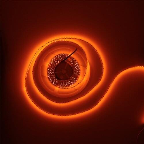 Fast shipping 50M 10X 5M 3528 Colour Orange LED Strip DC12V 600LED 120LEDs/m FPCB White Black Flexible LED Strip Light IP30