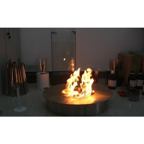 Inno living fire 8 liter ethanol fireplace round stainless steel burner