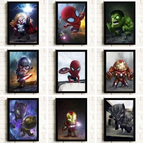 Marvel Comics Avengers Canvas Painting Iron Man Superhero Posters and Prints Wall Art Picture for Living Room Home Decoration