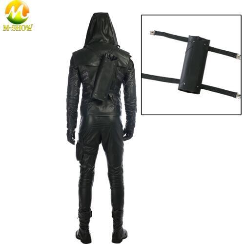 Green Arrow Season 5 Prometheus Cosplay Costume Prometheus Cosplay Leather Quiver Halloween Costume Accessories Quiver