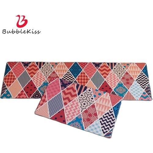 Bubble Kiss Kitchen Carpet Creative PU Floor Mat Home PVC Water And Oil Proof Floor Mats Cartoon Leather Anti Slip Bathroom Rug