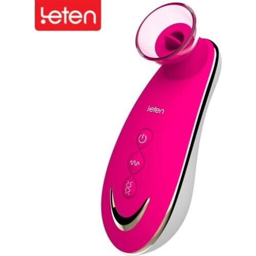 Leten Female Sucking Clitoris Cunnilingus Clitoris Sucking Nipple Tongue Vibrator Adult Sex Suck Toy
