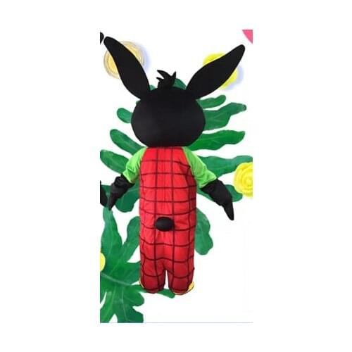 Big ear black ear BING Rabbit Mascot Costume Adult Cartoon Character Outfit Major Events Advertisement