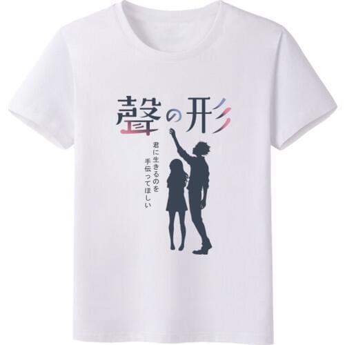 MGFHOME Anime Koe no Katachi A Silent Voice ishida shouya Shouko Nishimiya Tops Tee Cosplay Shirt The Shape Of Voice t shirt