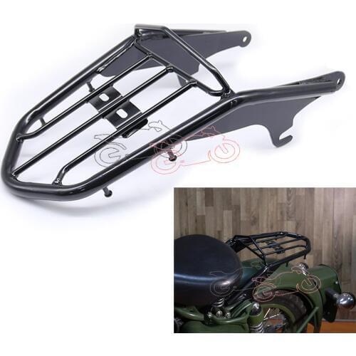 Motorcycle Rear Luggage Rack Seat Bracket Gloss Black Steel For Royal Enfield Classic 500 Desert Storm Pegasus 350 Redditch