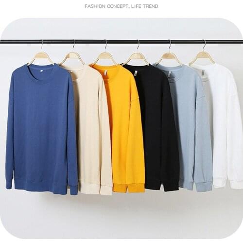 MRMT 2021 Brand Autumn and Winter New Mens Sweatshirts Solid-color Pullover for Male Round Collar Sweatshirt