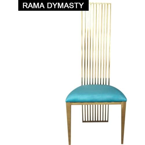 Stainless steel dining chair, simple leather round back chair, home back chair factory wholesale hotel banquet chair