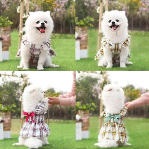 Bowknot Dog Wedding Dress Cat Puppy Small Dogs Clothes Yorkshire Bichon Poodle Costumes Pomeranian Shih Tzu Summer Pet Clothing