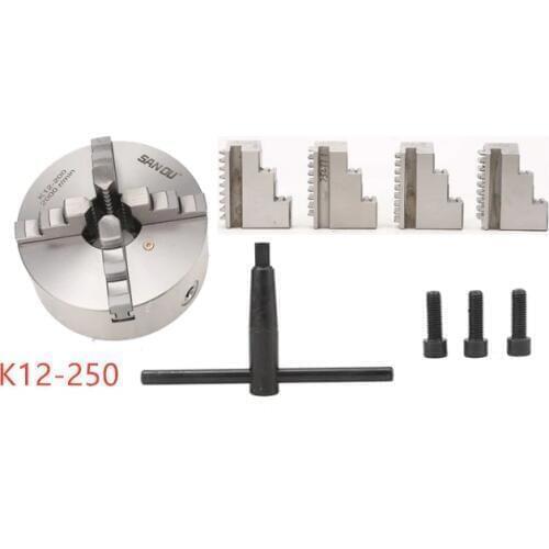 SAN OU K12-250 High Accuracy 4-jaw self-centering chuck For Mechanical Lathe For Drilling Milling Machine