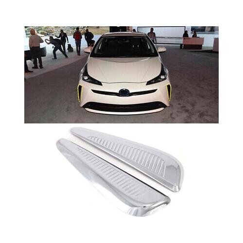 Front Fog Light Lamp Eyeborw Cover 2pcs For Toyota Prius XW50 Low-Equipped 19-20