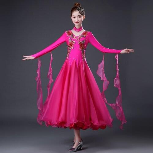 2021 New ballroom dance competition dress dance ballroom waltz dresses standard dance dress women ballroom Costumes