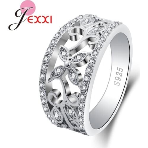 Hot Sell Hollow Sculpture Leaf Shape Stamp 925 Sterling Silver Jewelry Wide Ring For Women/Men Wide Occasion Wear Anel