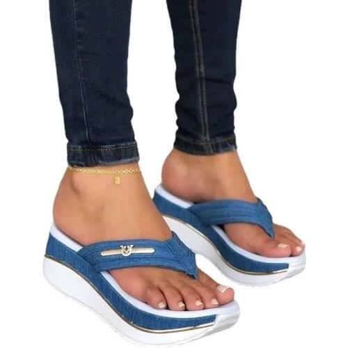 Womens Sandals Plafrom Sandals Summer Slippers Ladies Slip-On Flip Flops Shoes Leather Peep Toe Women Sandalias Zapatos Mujer