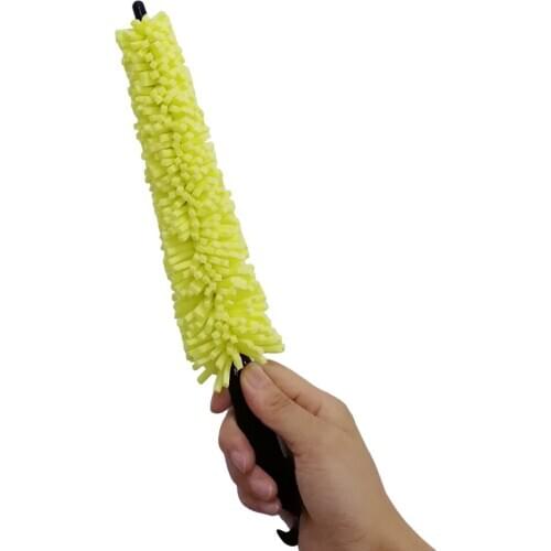 29cm Handle Brush Car Wash Sponges for Car Accessory Interior Auto Car Wheel Brush Cleaning Brush Wheel Rims Tire Washing Brush