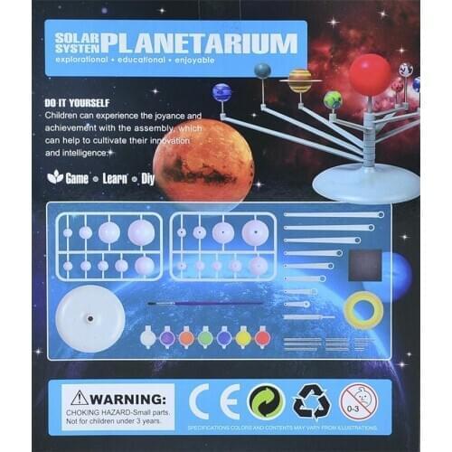Solar System Nine Planets Planetarium Model Kit Astronomy Science Project DIY Kids Gift Worldwide Sale Early Education for Child