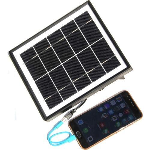 5W Solar Charger for Mobile PhonesUSB Output For 3.7V Battery Mono Solar Panel Solar battery Charger Power Station Free Shipping
