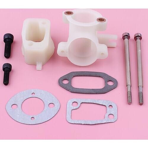Intake Elbow Manifold Kit For Husqvarna 61 268 Carburetor Muffler Bolt Screw Gaskets 503496901, 501806602, 503446501 Chainsaw