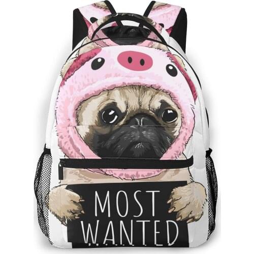 Women Backpack Kids School Bag for Teenage Girls Most Wanted Pug Female Laptop Notebook Bagpack Travel Back Pack 2021