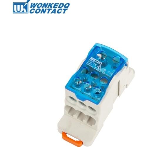 UKK160A Din Rail Terminal Blocks One in several out Power Distribution Box Universal Electric Wire Connector Junction Box