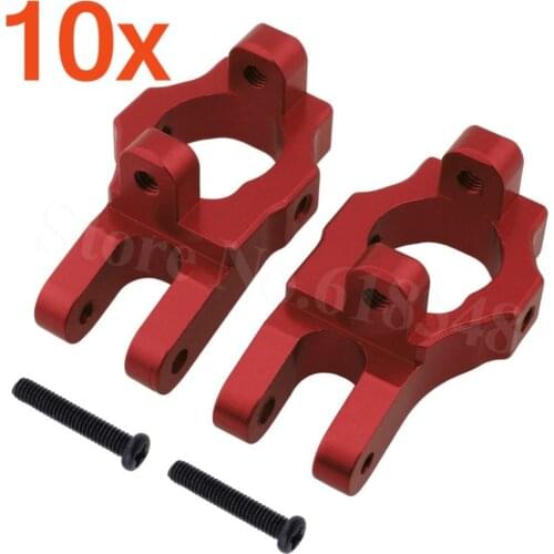 10x Aluminum Front Hub Carrier (L/R) Base C Socket 0006 For WLtoys 12428 12423 1/12 RC Car Crawler Short Course Truck Parts
