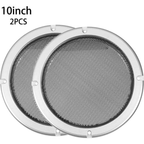 2Pcs Silvery Speakers Cover Protective Mesh Plastic Frame Protective Grille Circ XXUC